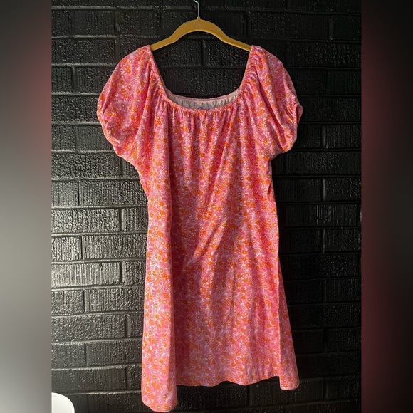 Floral Pink and Orange Dress - Picture 1 of 6